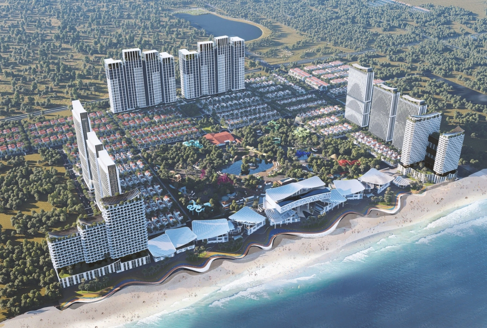 Phối cảnh minh họa Khu đô thị đường 3 Tháng 2 ẢNH: SUN PROPERTY