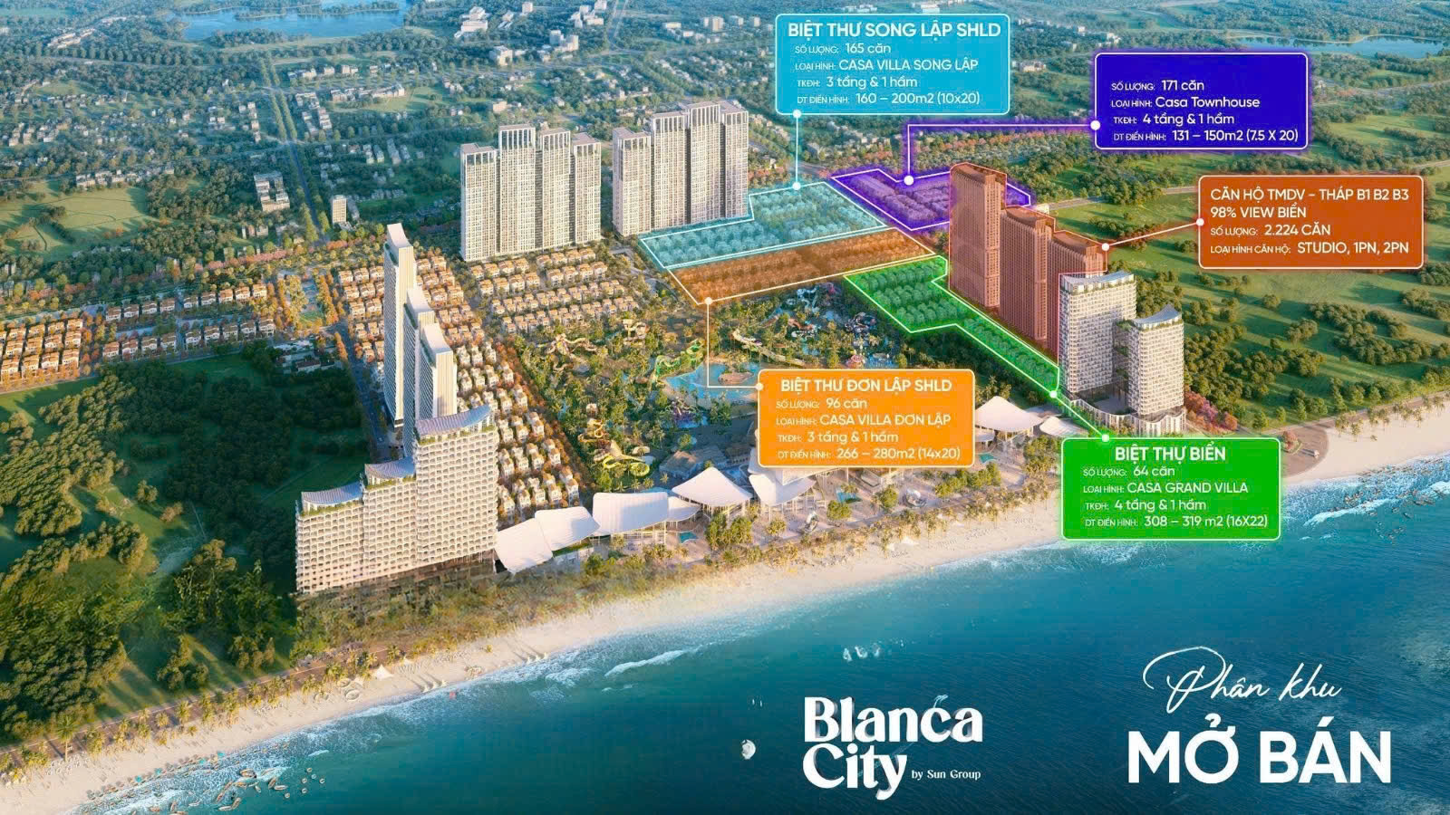 Blanca City đang mở bán các phân khu